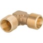 Nipple coude en laiton 3/8" x 3/8" cyl 2 cotes cone interieur