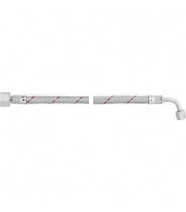 Flexible de bruleur fioul avec ecrou-raccord 3/8" et coude SR 6 LL R 1500 mm, pour Weishaupt WL 10/WL 20