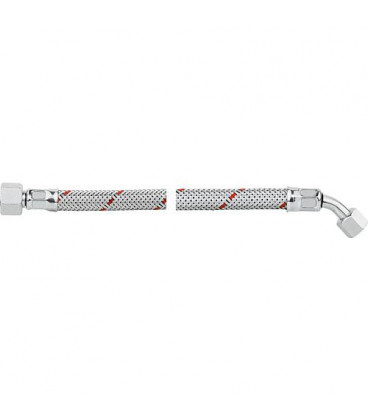 Flexible de bruleur fioul avec ecrou-raccord 3/8" etcoude 45°SR 8 LL R 1000 mm, pour Weishaupt WL2/3, pour Viessmann