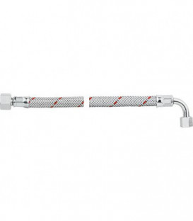 Flexible de bruleur fioul avec ecrou-raccord 3/8", coude 90 Bogen avecSR 8 L 1500 mm Hermann HL50, Giersch