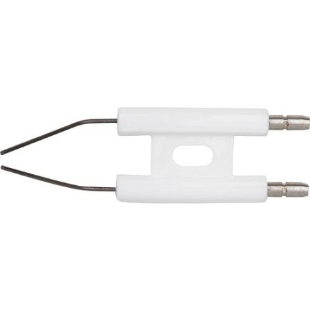 Electrode d'allumage double pré-coudée Meku - 4,0 mm isolateur