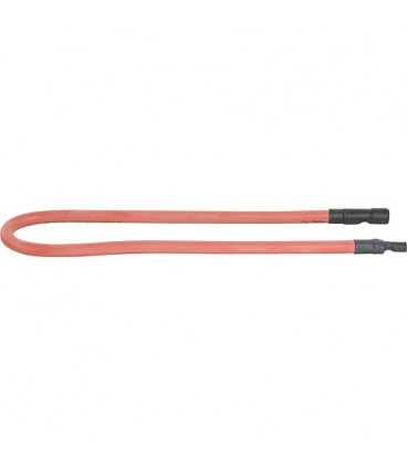 Accessoires pour Transfo d allumage Cable d allumage silicone rouge, coupe a la longue des 2 cotes 4 mm prise 450 mm de long