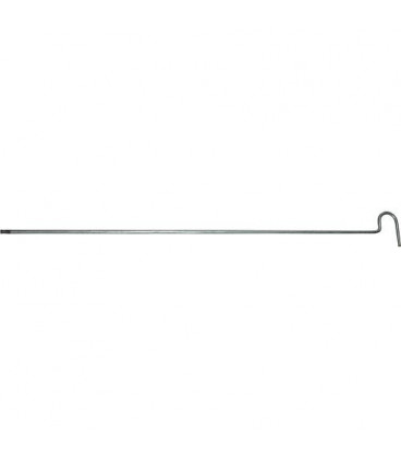 Canne pour écouvillon M10 filete avec forage transversal 1000 mm de long, acier rond 9 mm