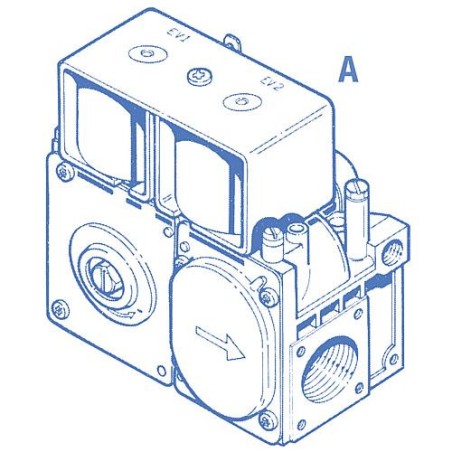 Soupape combinee gaz TANDEM 830 220/240 V - 50 Hz Ref. 0.830.034