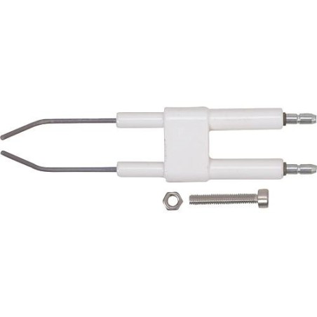 Electrode d allumage double convient pour Giersch GB100.20/.25 kit de fixation inclus
