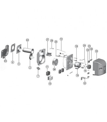 Moteur de bruleur convient pour Intercal SLV 100/110 B et BNR 100/110