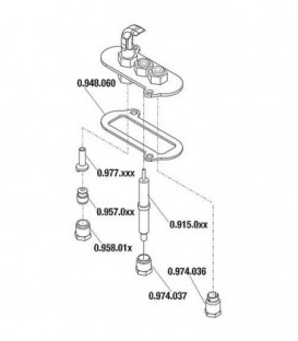 Double bague conique diam. 4 mm convient pour serie 160 Ref. 0.957.014