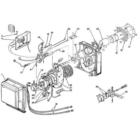 Cable de raccordement bobine d'électrovanne Riello 3007772