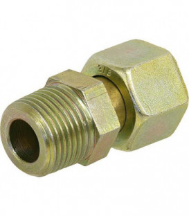 Raccord a bague coupante SK R3/8" NPT x 3/8" ecrou amovible