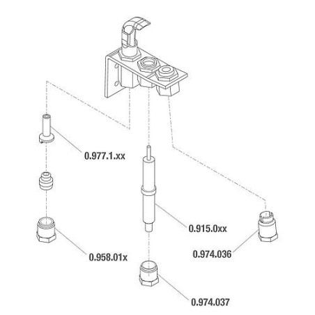 joint pour bruleur d allumage Serie 140 Ref. 0.948.058