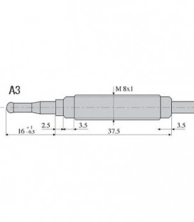 Thermocouple, 320 mm tete A3 (M8 x 1) /filet M 9 Ref. 0.290.039