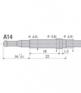 Thermocouple, 750 mm tete A14/filet M 10 Ref. 0.290.187
