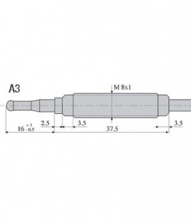 Thermocouple, 750 mm tete A3 (M8 x 1)/filet M 8 Ref. 0.200.045