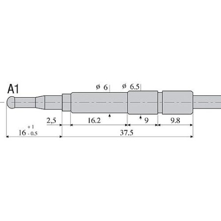 Thermocouple, 1500 mm tete A3 (M8 x 1)/filet M 8 Ref. 0.200.130