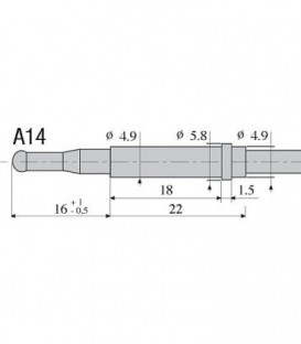 Thermocouple, 750 mm tete A14 Sonderanf./filet M 8 Ref. 0.260.138