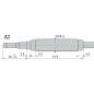 Thermocouple, 220 mm tete A3/filet M 8 Ref. 0.260.041