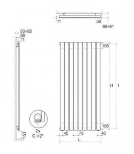 fixation pour radiateur type Manto, blanc