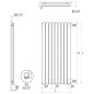 Fixation pour radiateur Type Manto Doppio, blanc