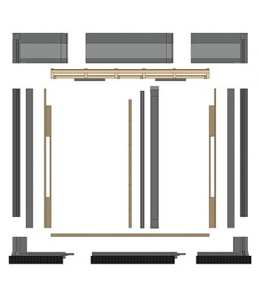 Kit de rallonge de toit encastré pour 1 collecteur SX 2,0