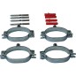 Kit de colliers de fixation ovales pour flexible solaire 2en2 DN 20 + DN 25 (4 pieces)