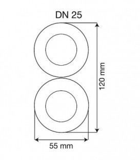 Tube spiralé inox préisolé soalire 2en2 DN25 - couronne 25 m