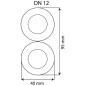 Flexible solaire 2en2 inox DN12, couronne 5 m avec isolation et cable sonde