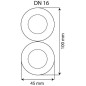 Flexible solaire 2 in 2 DN 16, couronne 20m avec isolation et cable de capteur