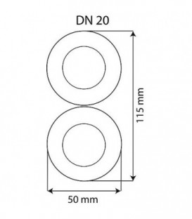 Flexible solaire 2 in 2 DN 20, couronne 20m avec isolation et cable de capteur