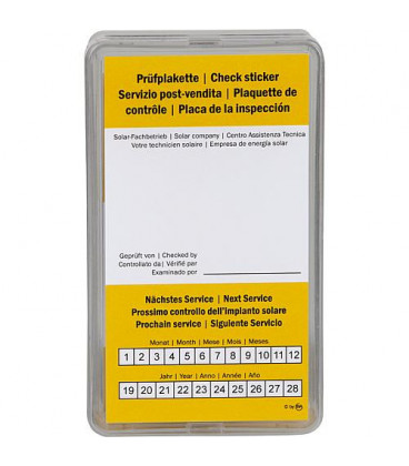 Autocollant de verification solaire accessoires pour mallette de verification solaire. Emballage 12 pcs