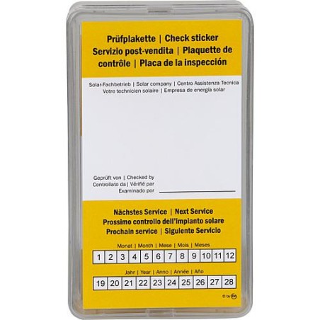 Autocollant de verification solaire accessoires pour mallette de verification solaire. Emballage 12 pcs