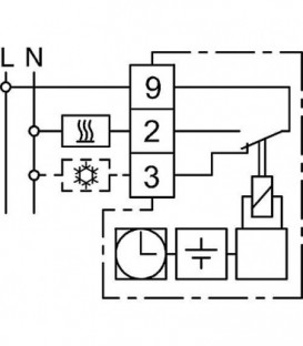 Thermostat numerique Easy 2 w avec horloge hebdomadaire