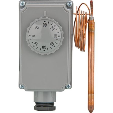 Thermostat Aquastat a boitier GT 0-90°C - lg capillaire 1000mm