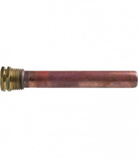 Doigt de gant 1/2" laiton DN15x16mm, L de tube 100mm cuivre, Version forme