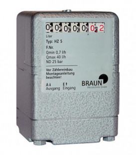 Braun compteur fioul HZ 5 0,7-40 l/h - DN6 (1/8") pour tous types bruleurs