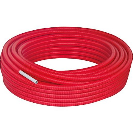 Tube Multicouche PE-RT gaine rouge, 16 X 2 mm Rouleau de 50 metres