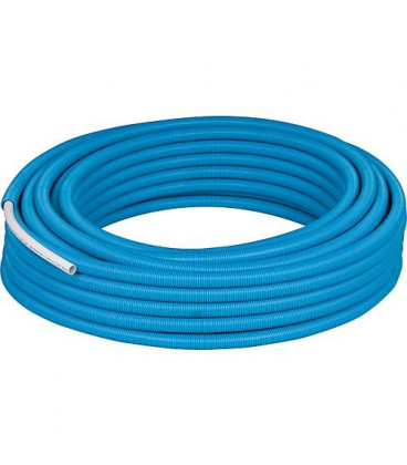 Tube multicouche PE-RT gaine bleu 16 x 2 mm Rouleau de 50 metres