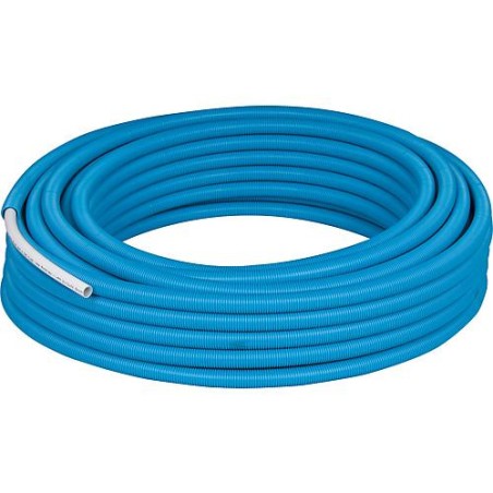 Tube multicouche PE-RT gaine bleu 16 x 2 mm Rouleau de 50 metres