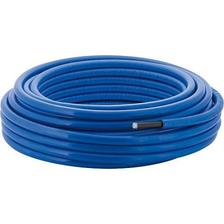 Tuyau multicouche Mepla ML d16 longueur 50 m - préinsonorisé en rond - 10 mm bleu