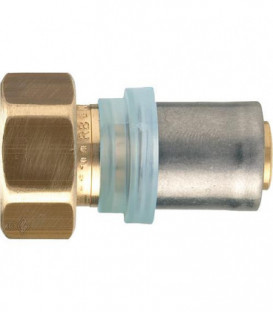 EVENES raccord a sertir pour multic., raccord a vis a presser contour TH 16x2mm-3/4", joint plat *BG*