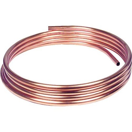 Tube d installation en cuivre souple en anneaux a 50 m,10 x 1,0 mm RAL/DVGW, DIN-EN 1057