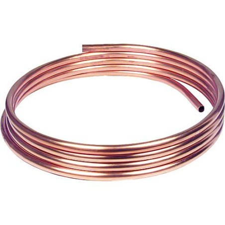 Tube d installation en cuivre souple en couronne 25 m - 18 x 1,0 mm RAL/DVGW, DIN-EN 1057