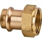 Viega Raccord Sanpress contour V 22x1 1/2`` en bronze, joint plat