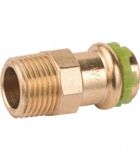 Raccord a sertir en bronze Contour V, nipple de transition male 22x1/2" - P4243 G