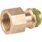 Raccord a sertir en bronze contour V, manchon de reduction VC4270G 14mm x 3/8"