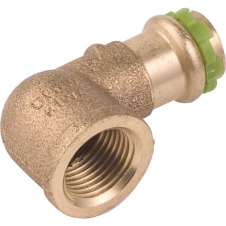 Raccord a sertir en bronze Contour V, Coude 90° fem 15x1/2 Type P4090G