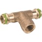 Raccord a sertir en bronze contour V, pce en T femelle VC4130G 16 mm x 1/2"