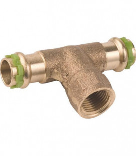 Raccord a sertir en bronze Contour V, T fem 22x3/4x22 P 4130 G