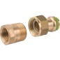 Raccord a sertir en bronze contour V, raccord visse fem joint plat, P 4330 G 18x3/4