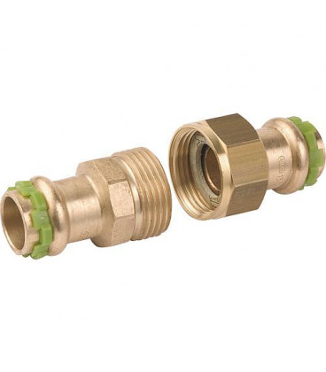 Raccord a sertir en bronze Contour V, raccord visse joint plat, P 4330 diam. 22 mm