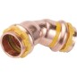 Raccord à sertir en cuivre gaz coude 45° fem/fem, diam. 42 mm PG 5041 Gaz, contour V